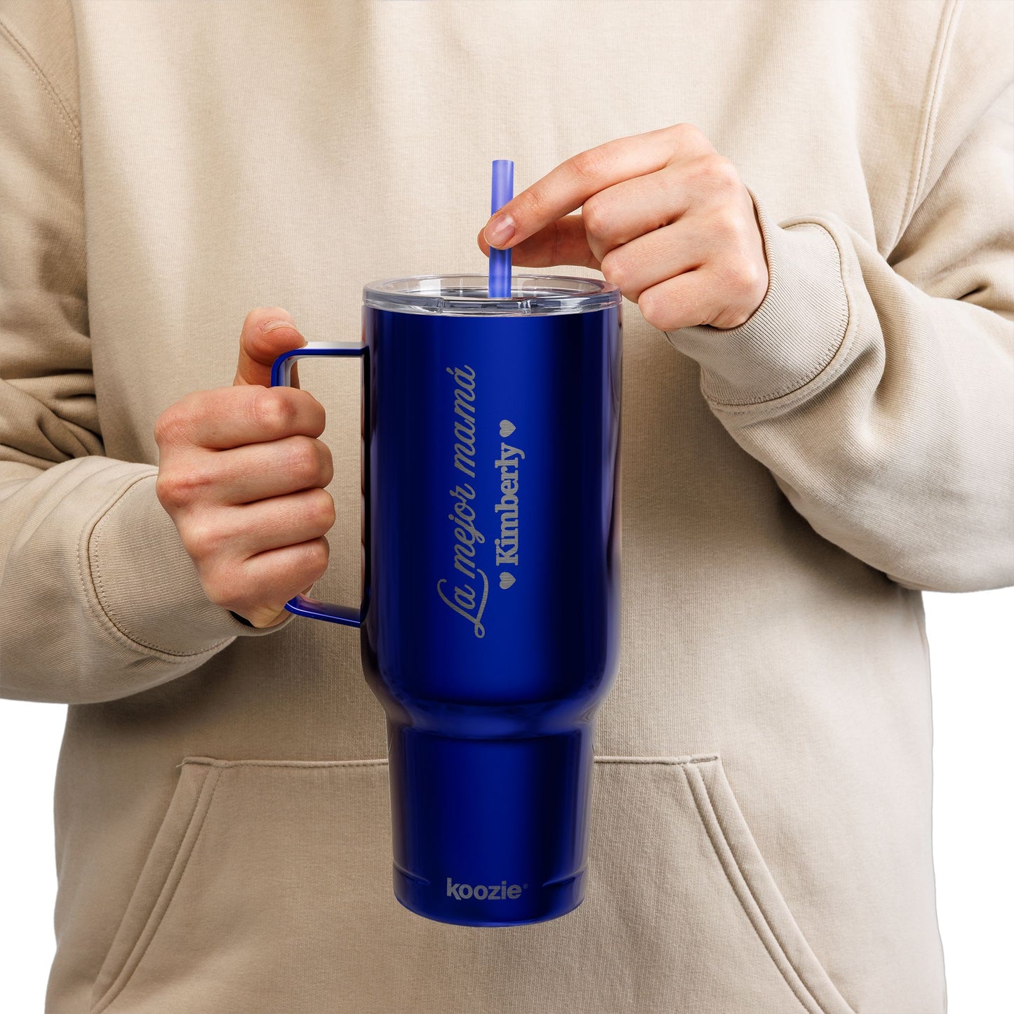 Personalized Insulated Tumbler - 40oz with Lid for Moms