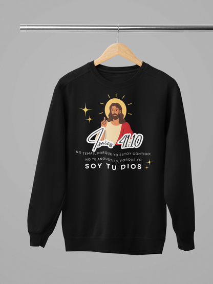 Sudadera con versículo bíblico “Isaías 41:10 – No temas” Fe y Fortaleza en Dios