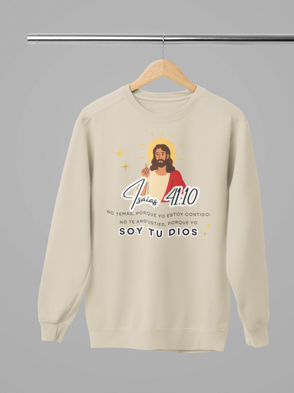 Sudadera con versículo bíblico “Isaías 41:10 – No temas” Fe y Fortaleza en Dios