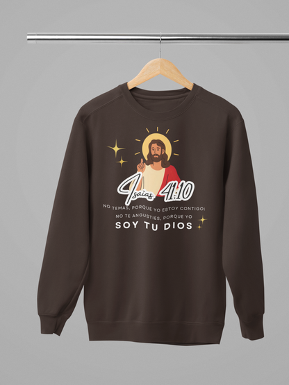 Sudadera con versículo bíblico “Isaías 41:10 – No temas” Fe y Fortaleza en Dios