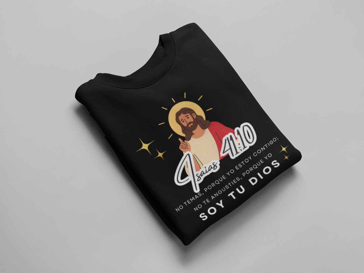 Sudadera con versículo bíblico “Isaías 41:10 – No temas” Fe y Fortaleza en Dios