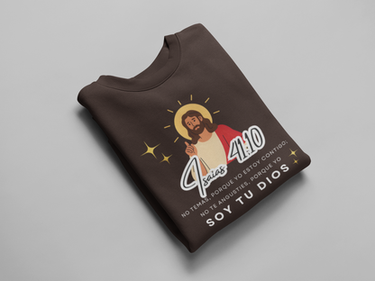 Sudadera con versículo bíblico “Isaías 41:10 – No temas” Fe y Fortaleza en Dios