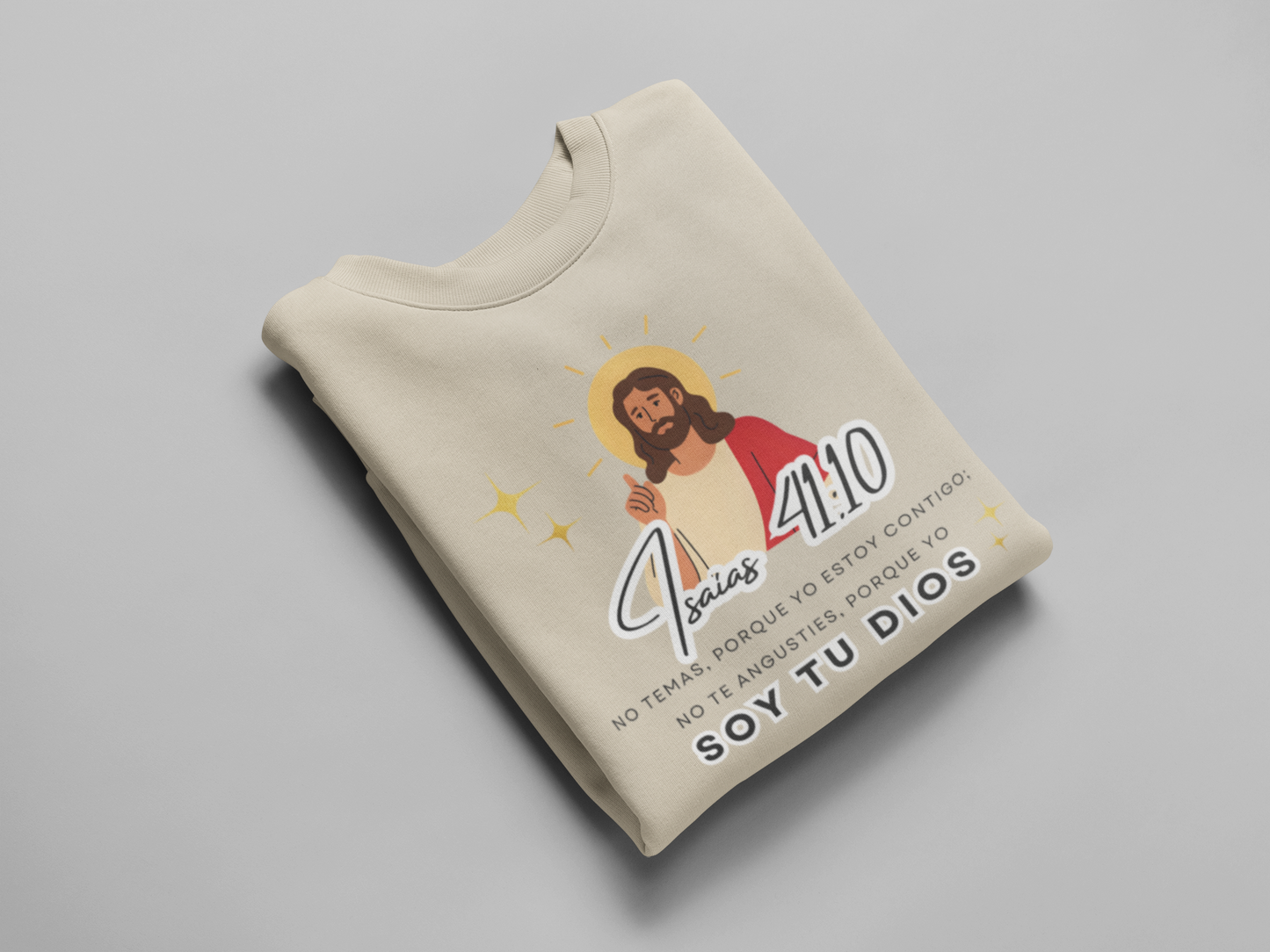 Sudadera con versículo bíblico “Isaías 41:10 – No temas” Fe y Fortaleza en Dios