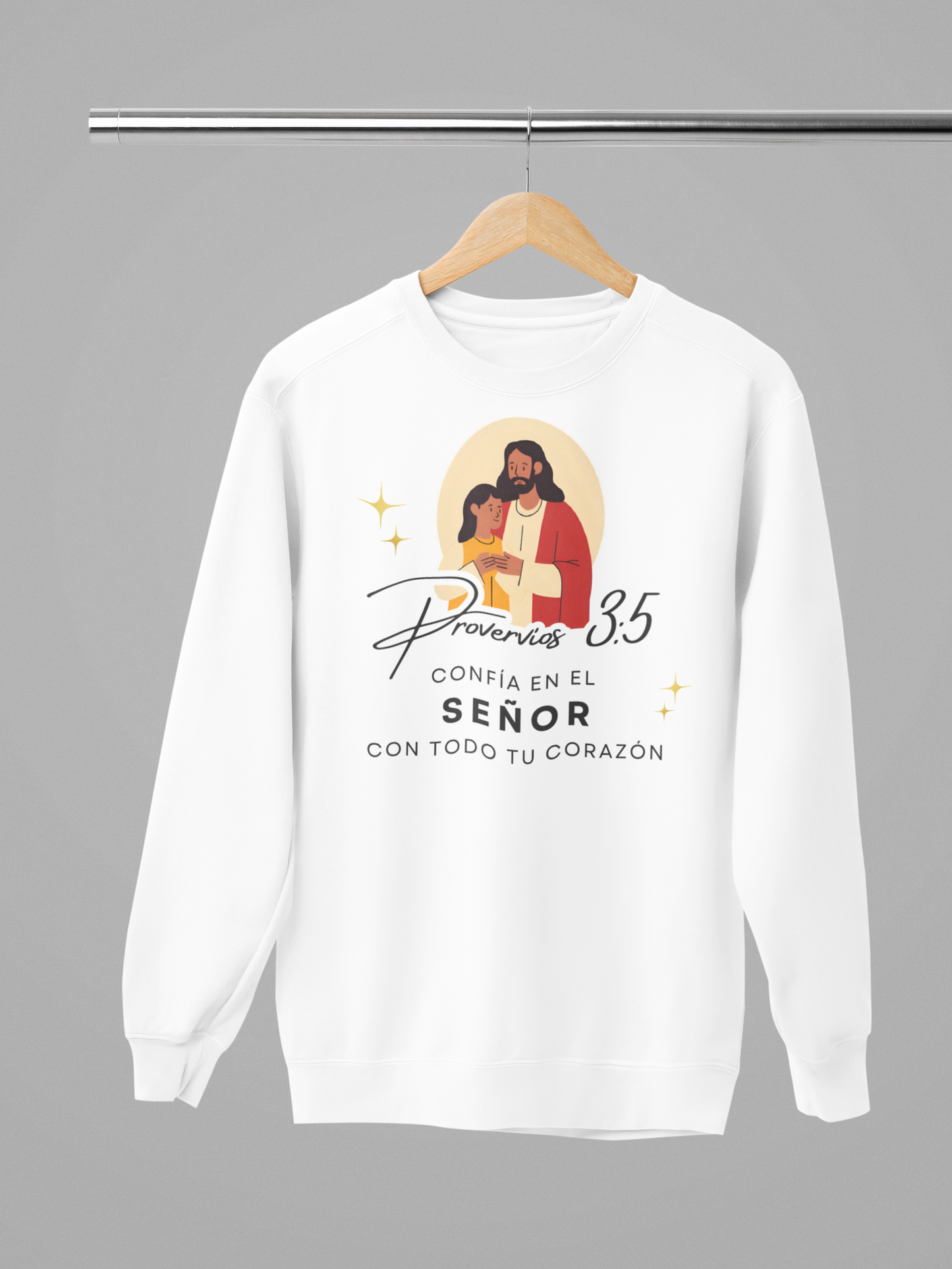 Sudadera con versículo bíblico “Confía en el Señor con Todo tu Corazón” – Proverbios 3:5