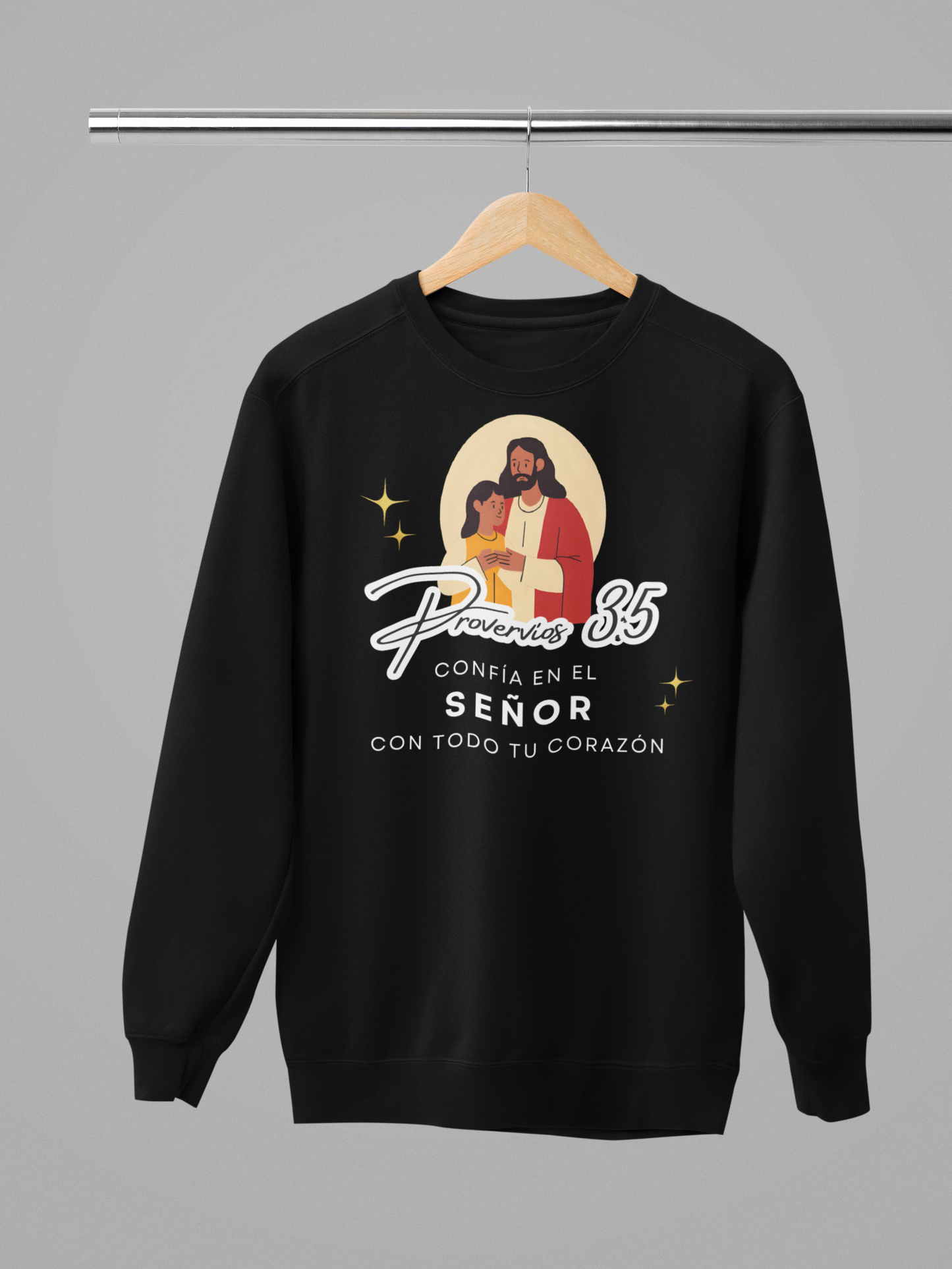 Sudadera con versículo bíblico “Confía en el Señor con Todo tu Corazón” – Proverbios 3:5