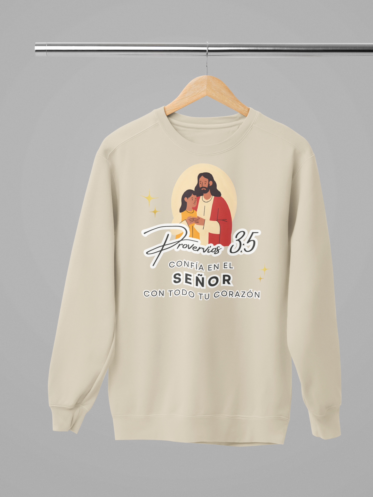 Sudadera con versículo bíblico “Confía en el Señor con Todo tu Corazón” – Proverbios 3:5