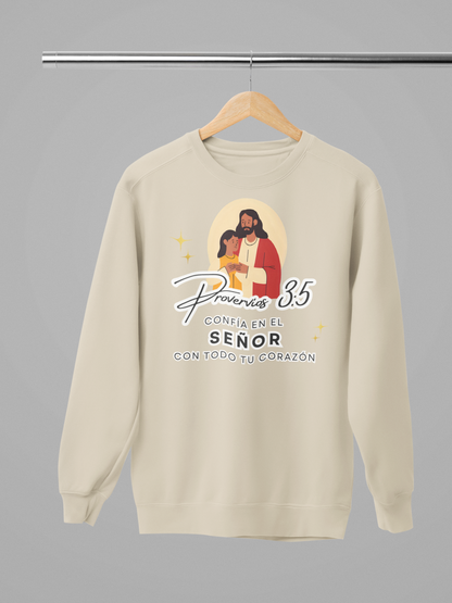 Sudadera con versículo bíblico “Confía en el Señor con Todo tu Corazón” – Proverbios 3:5