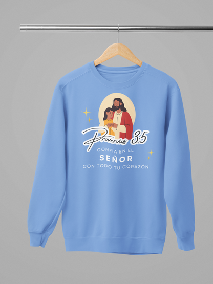 Sudadera con versículo bíblico “Confía en el Señor con Todo tu Corazón” – Proverbios 3:5