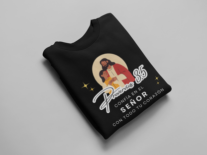 Sudadera con versículo bíblico “Confía en el Señor con Todo tu Corazón” – Proverbios 3:5
