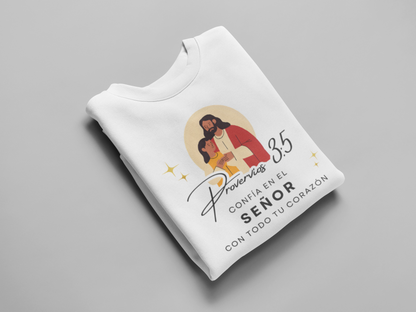 Sudadera con versículo bíblico “Confía en el Señor con Todo tu Corazón” – Proverbios 3:5