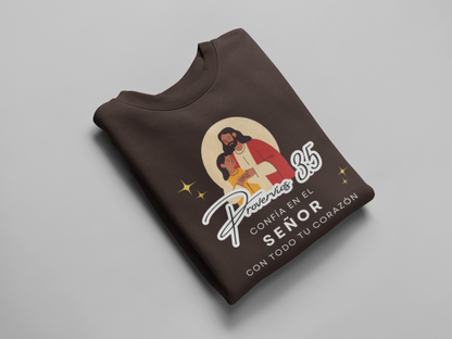 Sudadera con versículo bíblico “Confía en el Señor con Todo tu Corazón” – Proverbios 3:5