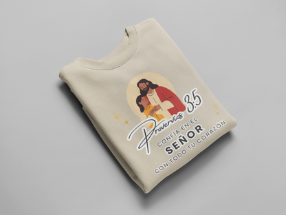 Sudadera con versículo bíblico “Confía en el Señor con Todo tu Corazón” – Proverbios 3:5