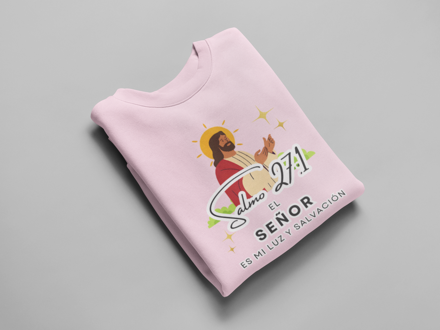 Sudadera con versículo bíblico Salmo 27:1 - El Señor es mi luz y salvación