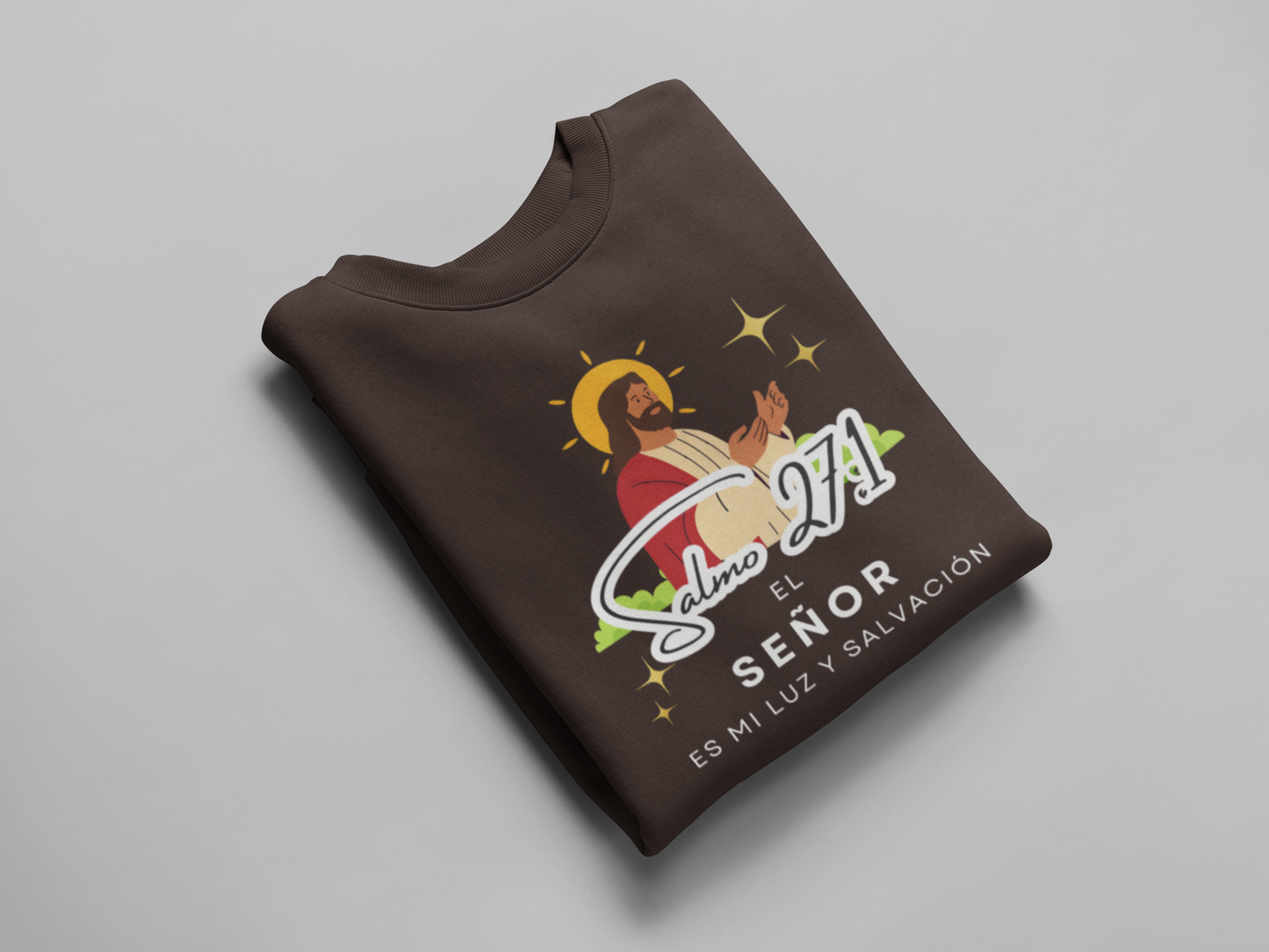 Sudadera con versículo bíblico Salmo 27:1 - El Señor es mi luz y salvación