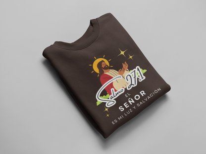 Sudadera con versículo bíblico Salmo 27:1 - El Señor es mi luz y salvación