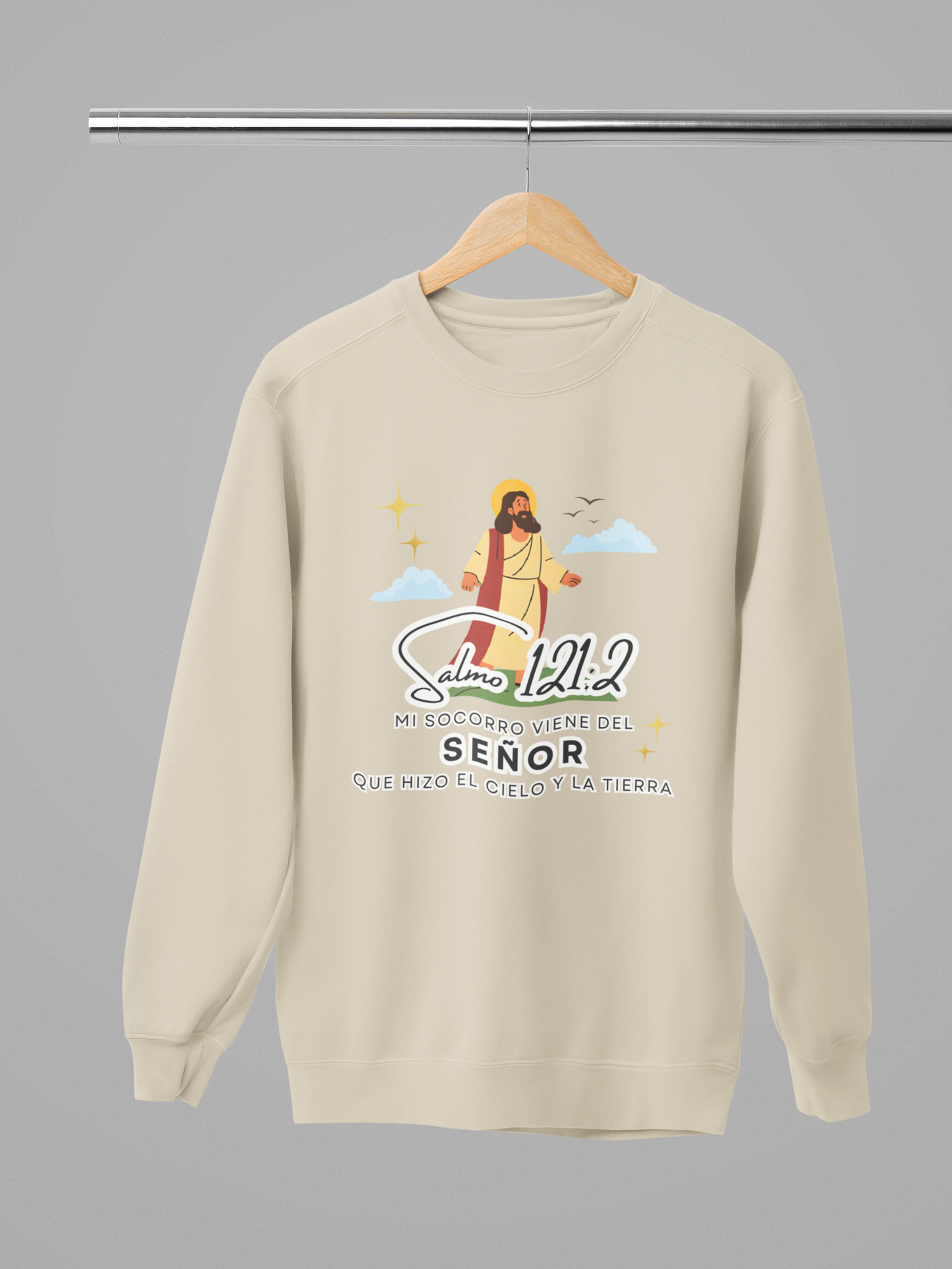 Sudadera con versículo bíblico Salmo 121:2 - Mi Socorro Viene del Señor