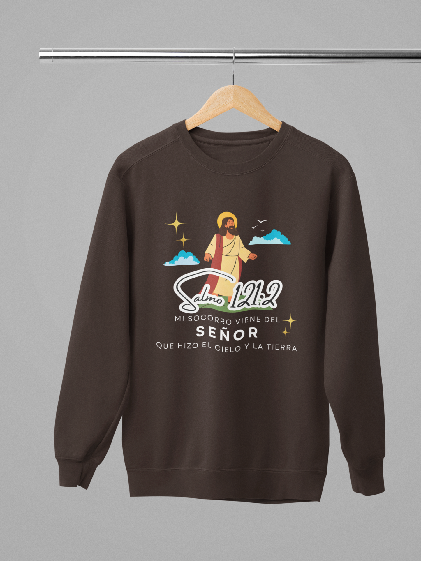 Sudadera con versículo bíblico Salmo 121:2 - Mi Socorro Viene del Señor