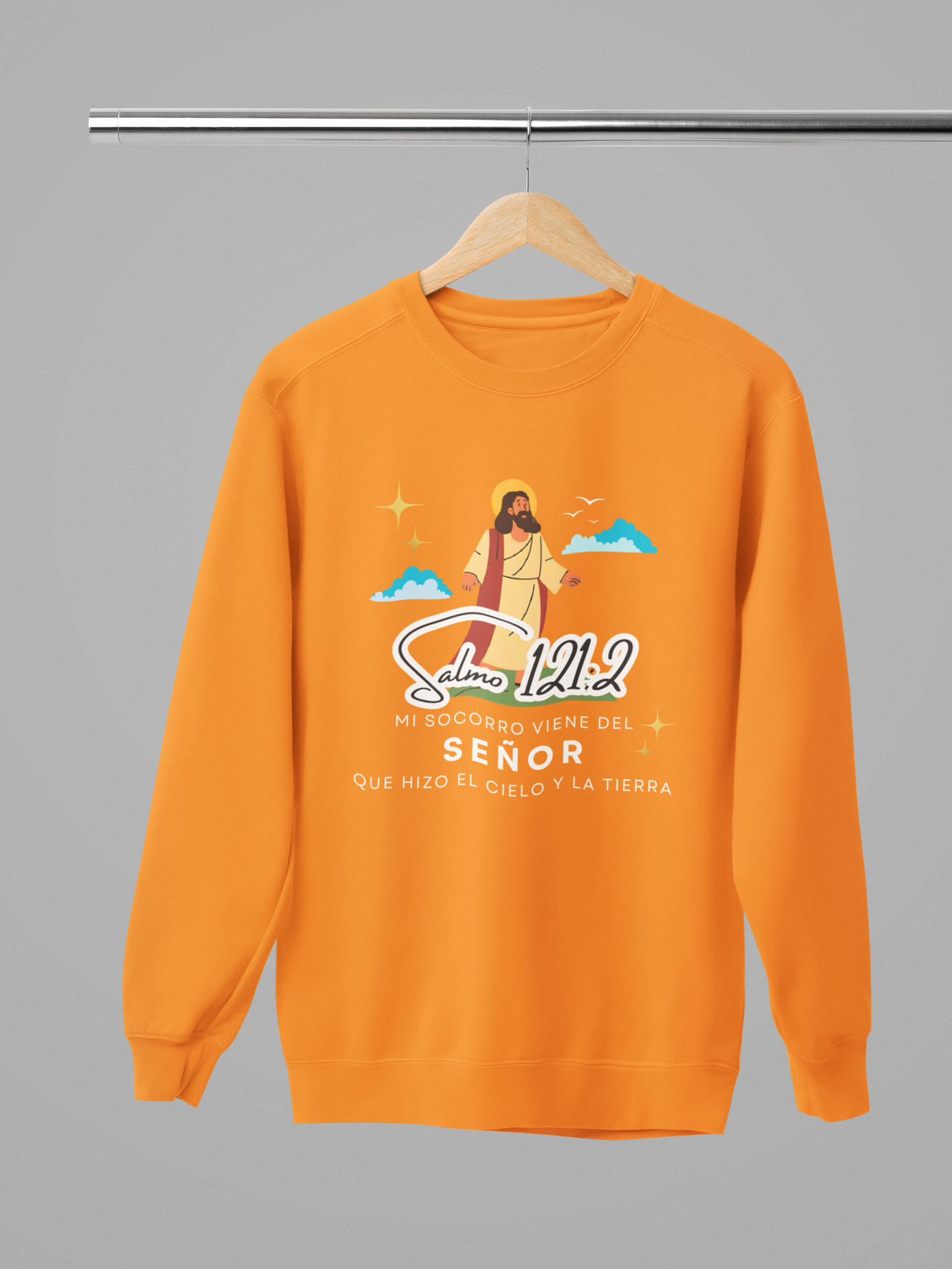 Sudadera con versículo bíblico Salmo 121:2 - Mi Socorro Viene del Señor