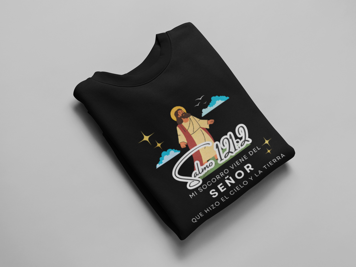 Sudadera con versículo bíblico Salmo 121:2 - Mi Socorro Viene del Señor
