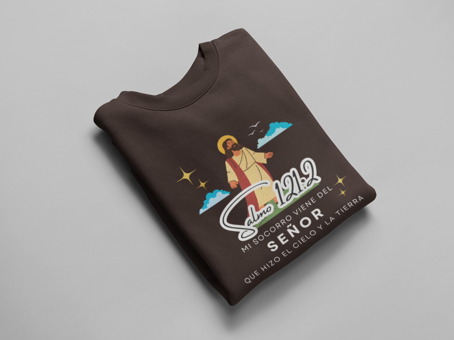Sudadera con versículo bíblico Salmo 121:2 - Mi Socorro Viene del Señor