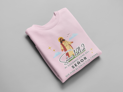 Sudadera con versículo bíblico Salmo 121:2 - Mi Socorro Viene del Señor