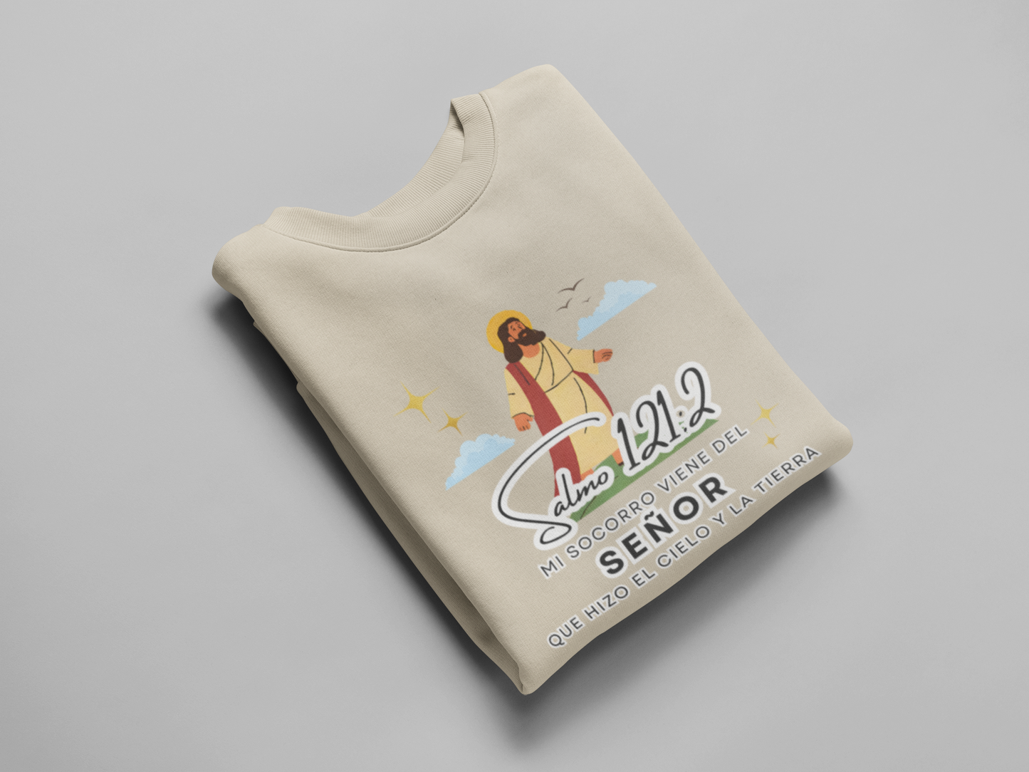 Sudadera con versículo bíblico Salmo 121:2 - Mi Socorro Viene del Señor