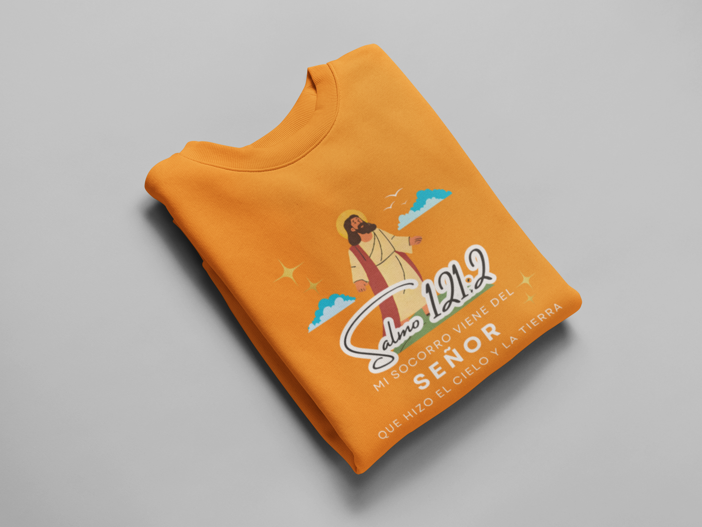 Sudadera con versículo bíblico Salmo 121:2 - Mi Socorro Viene del Señor