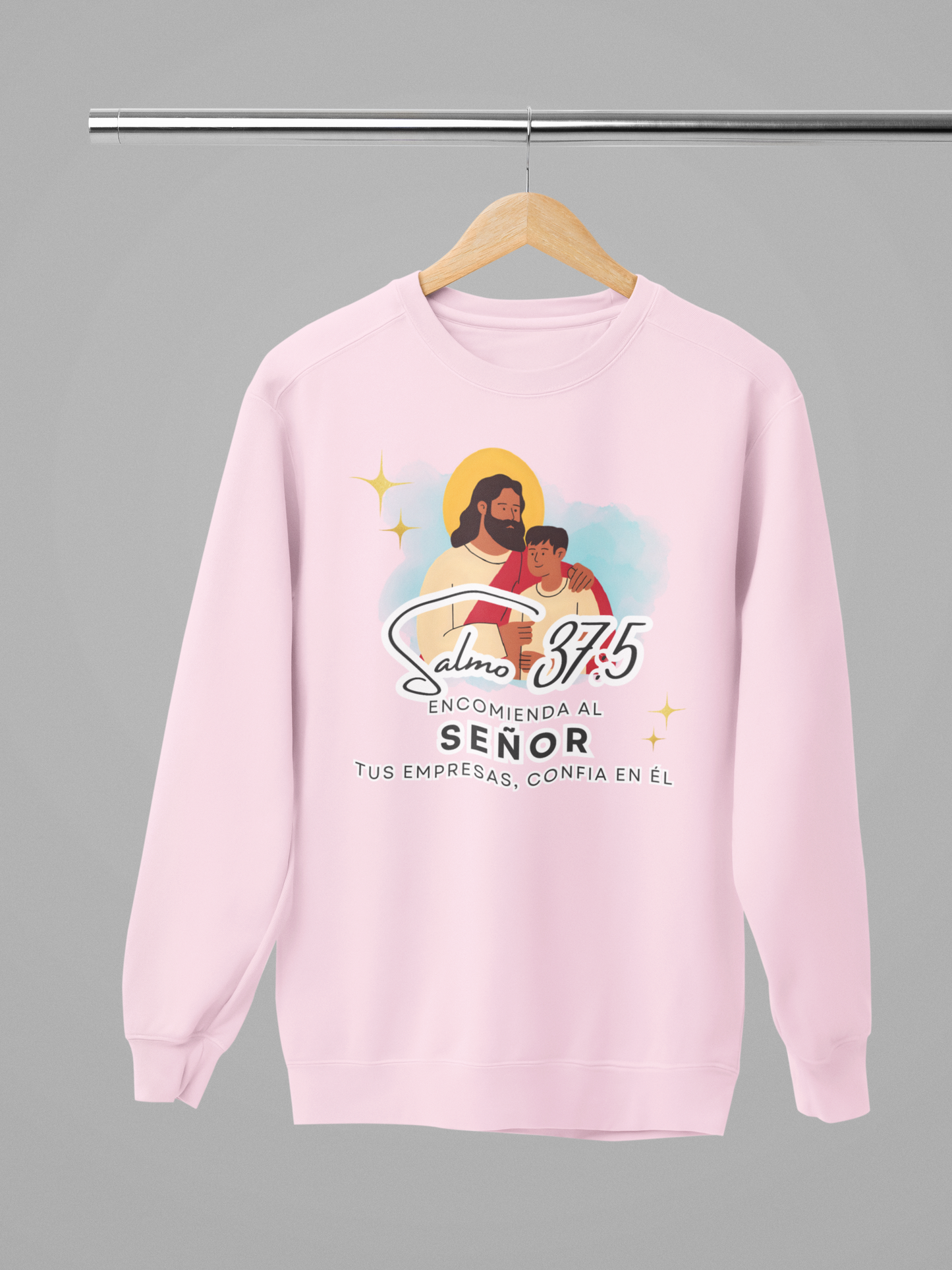 Sudadera con versículo bíblico Salmo 37:5 - Encomienda al señor tus empresas