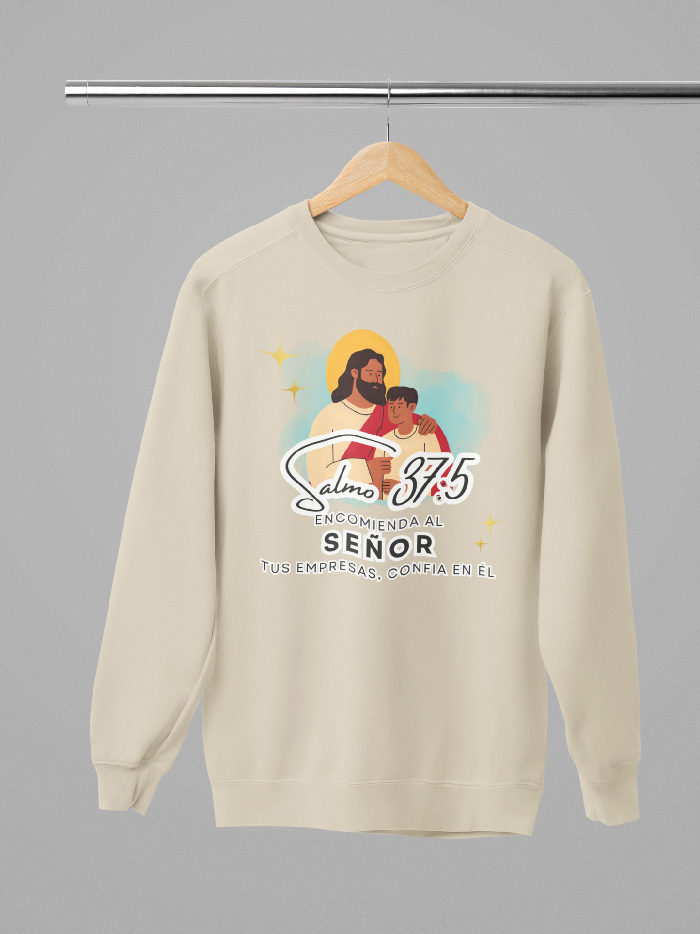 Sudadera con versículo bíblico Salmo 37:5 - Encomienda al señor tus empresas