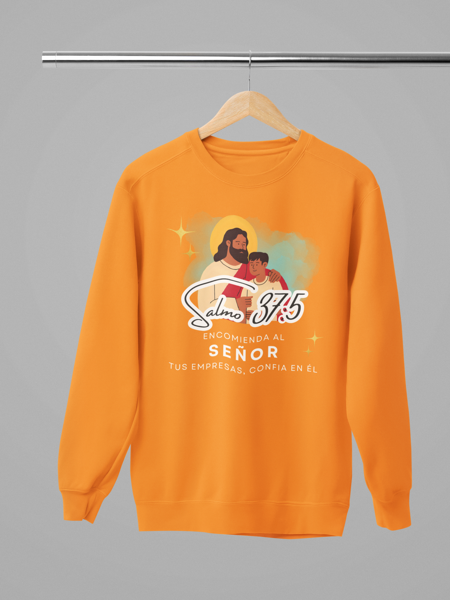 Sudadera con versículo bíblico Salmo 37:5 - Encomienda al señor tus empresas