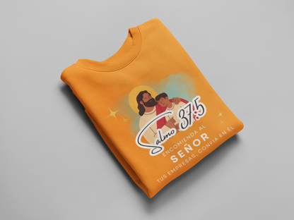 Sudadera con versículo bíblico Salmo 37:5 - Encomienda al señor tus empresas
