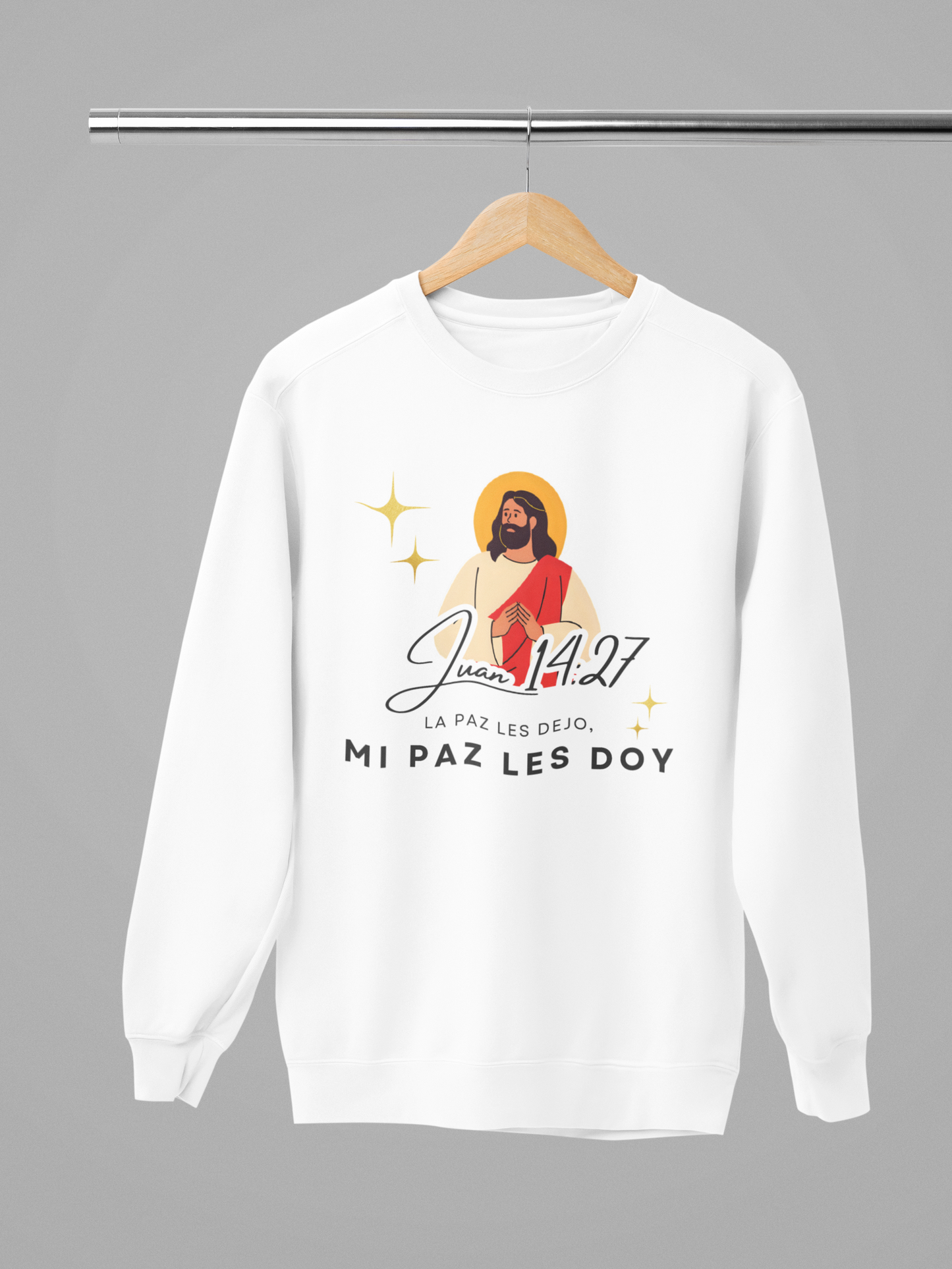 Sudadera con versículo bíblico Juan 14:27 - La paz les dejo, mi paz les doy