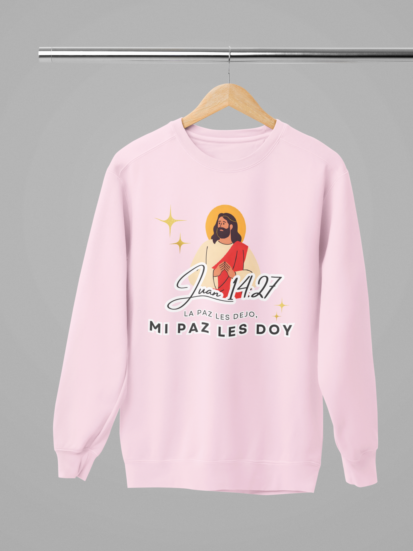 Sudadera con versículo bíblico Juan 14:27 - La paz les dejo, mi paz les doy