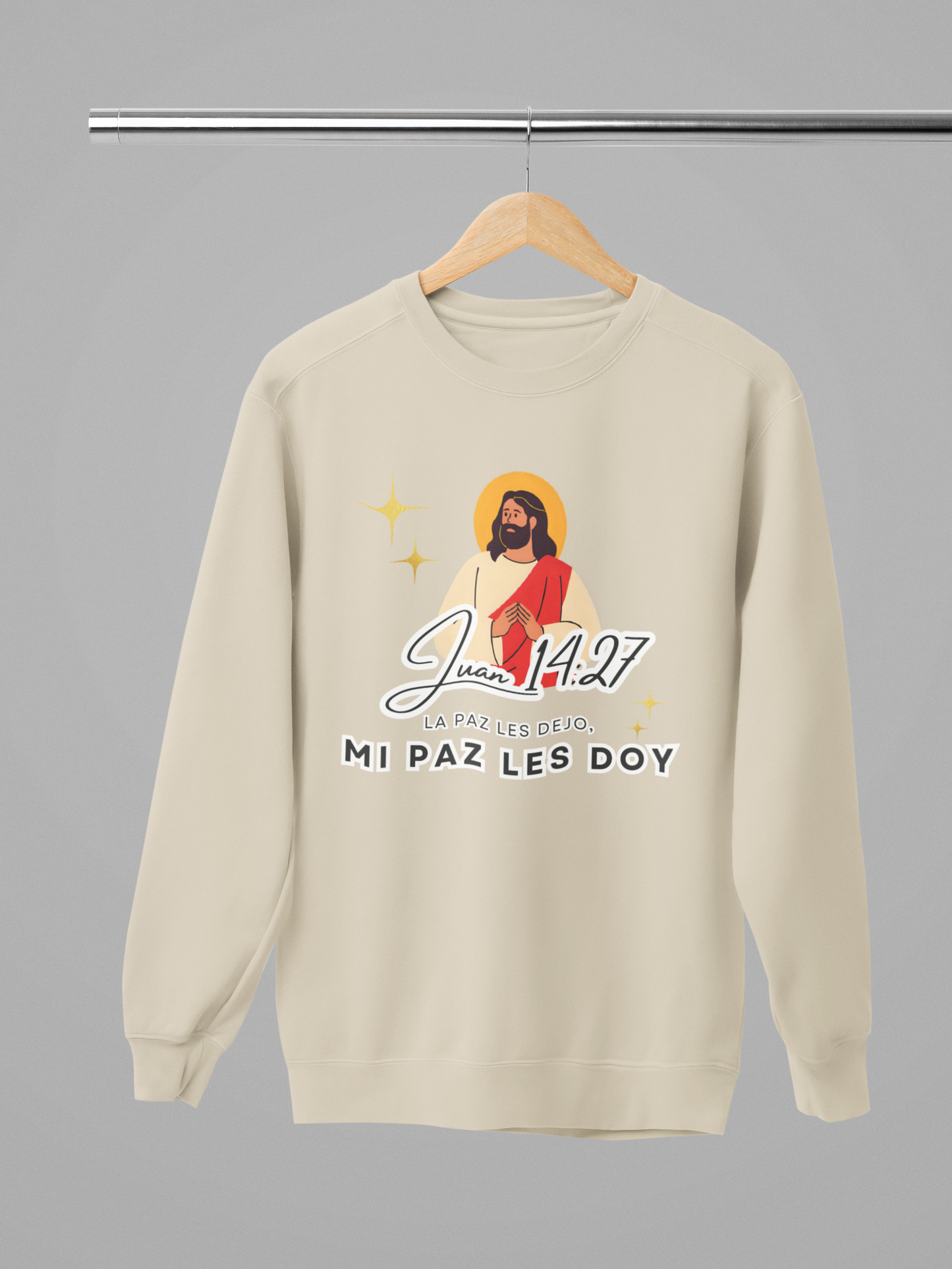 Sudadera con versículo bíblico Juan 14:27 - La paz les dejo, mi paz les doy