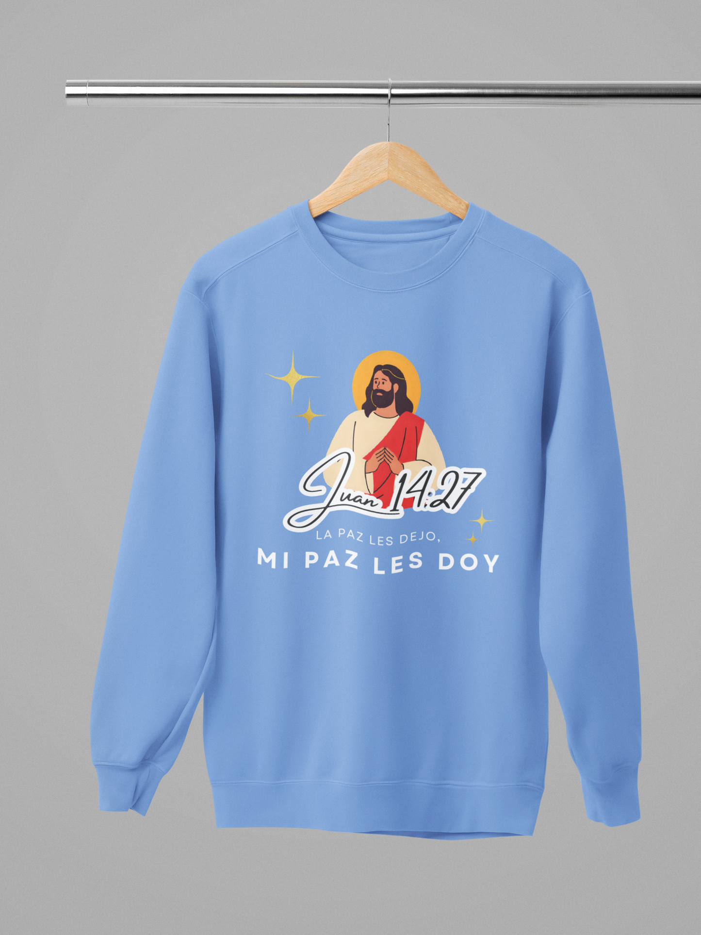 Sudadera con versículo bíblico Juan 14:27 - La paz les dejo, mi paz les doy