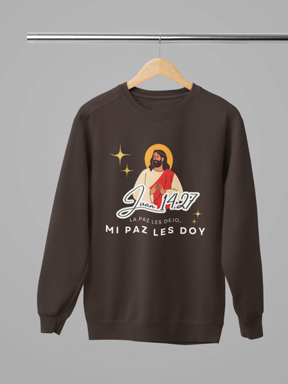 Sudadera con versículo bíblico Juan 14:27 - La paz les dejo, mi paz les doy