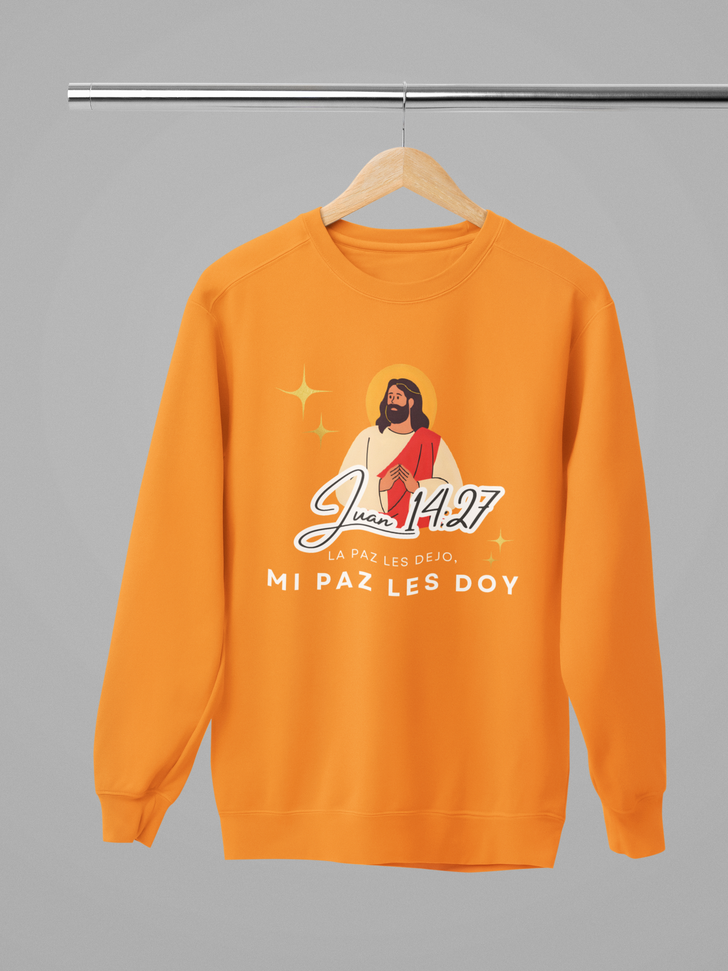 Sudadera con versículo bíblico Juan 14:27 - La paz les dejo, mi paz les doy