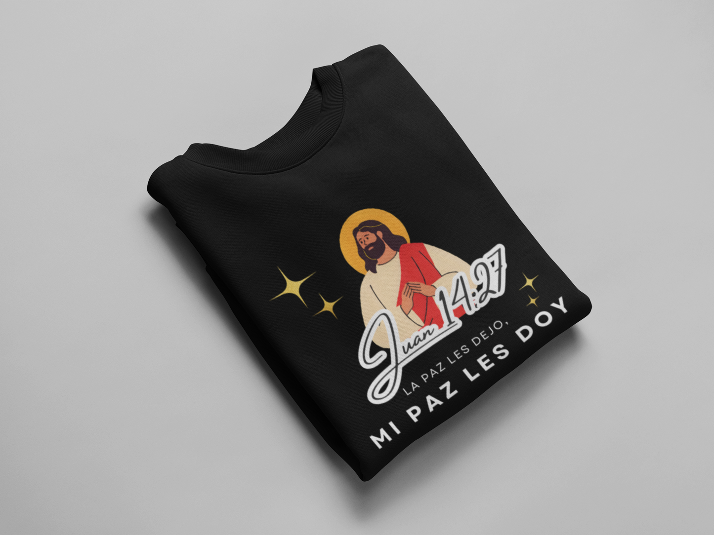 Sudadera con versículo bíblico Juan 14:27 - La paz les dejo, mi paz les doy