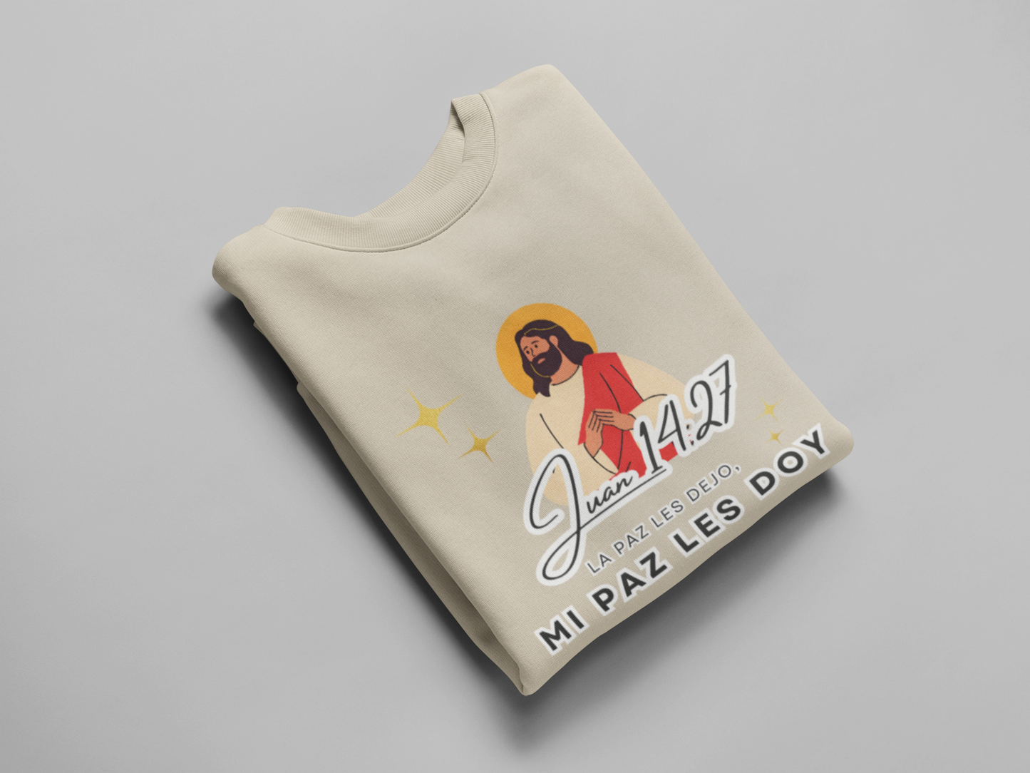 Sudadera con versículo bíblico Juan 14:27 - La paz les dejo, mi paz les doy