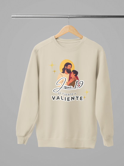 Sudadera con versículo bíblico Josué 1:9 - Se fuerte y valiente