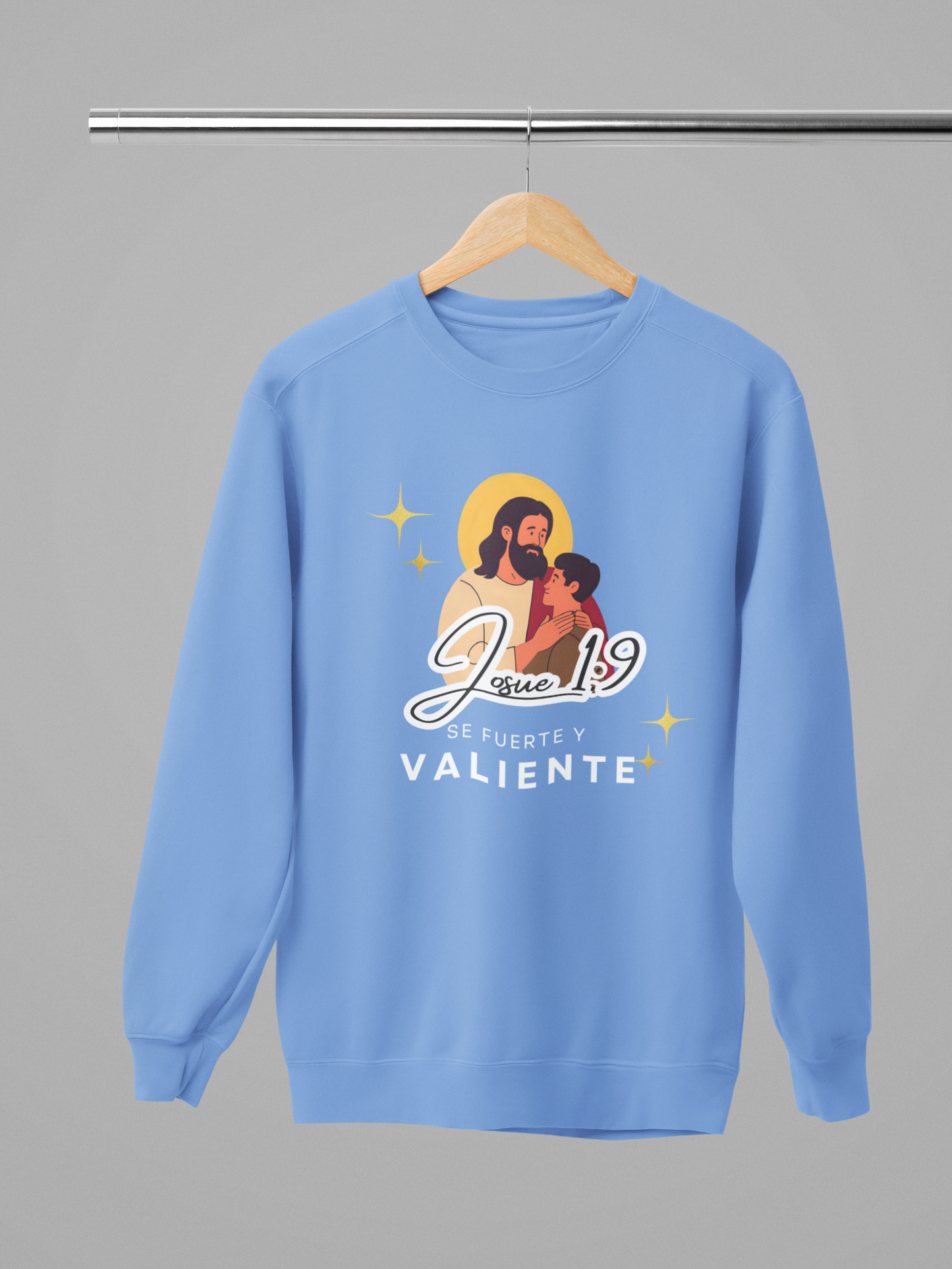 Sudadera con versículo bíblico Josué 1:9 - Se fuerte y valiente