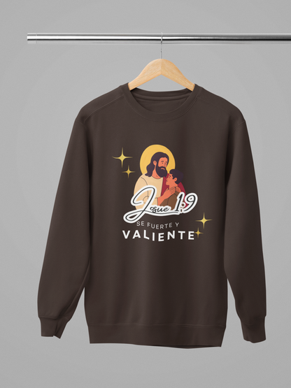 Sudadera con versículo bíblico Josué 1:9 - Se fuerte y valiente