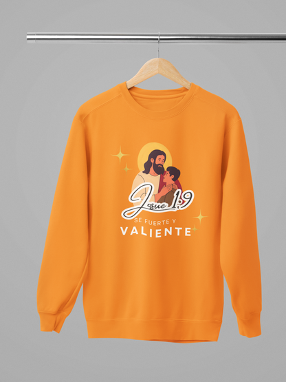 Sudadera con versículo bíblico Josué 1:9 - Se fuerte y valiente