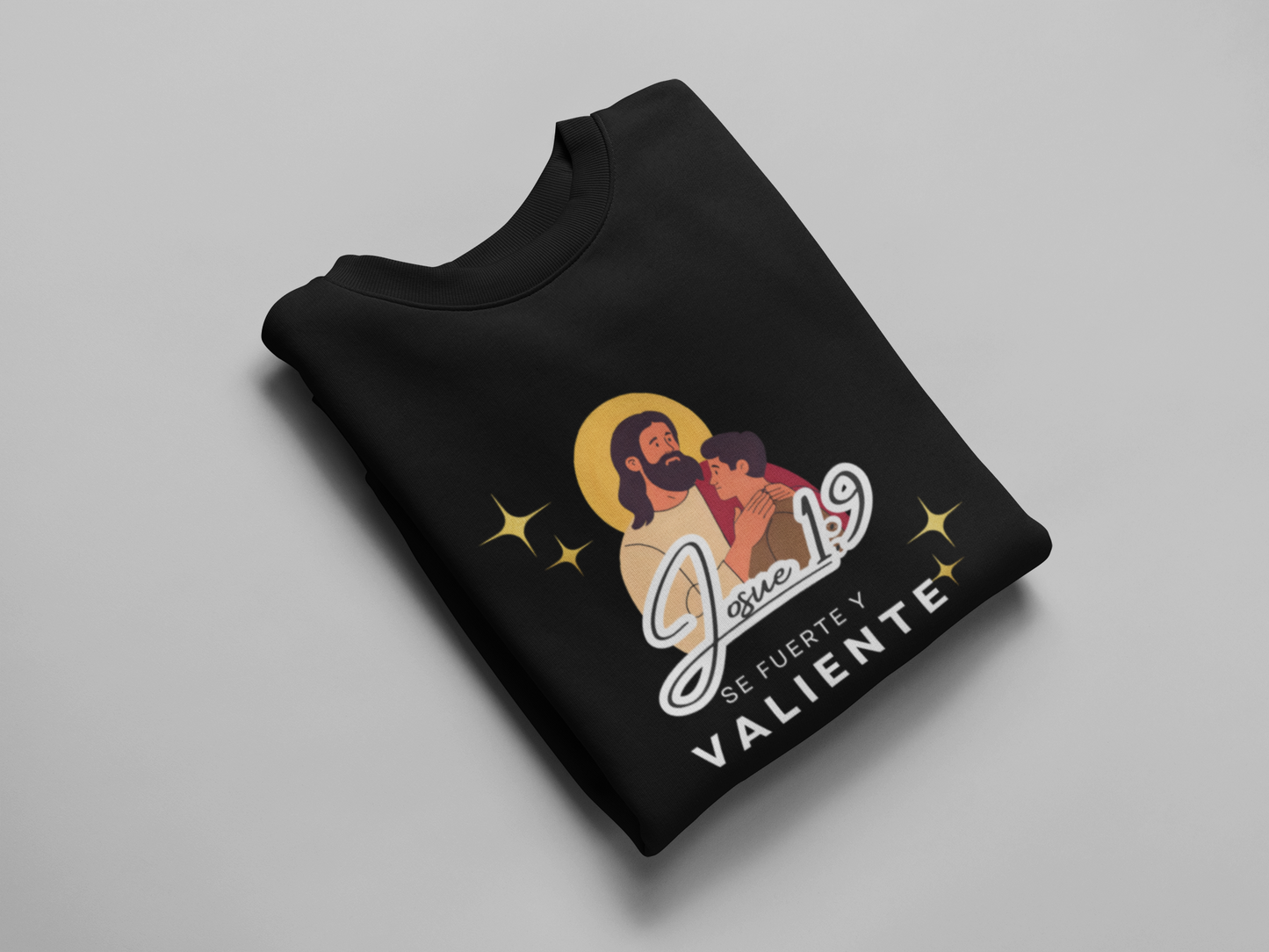 Sudadera con versículo bíblico Josué 1:9 - Se fuerte y valiente