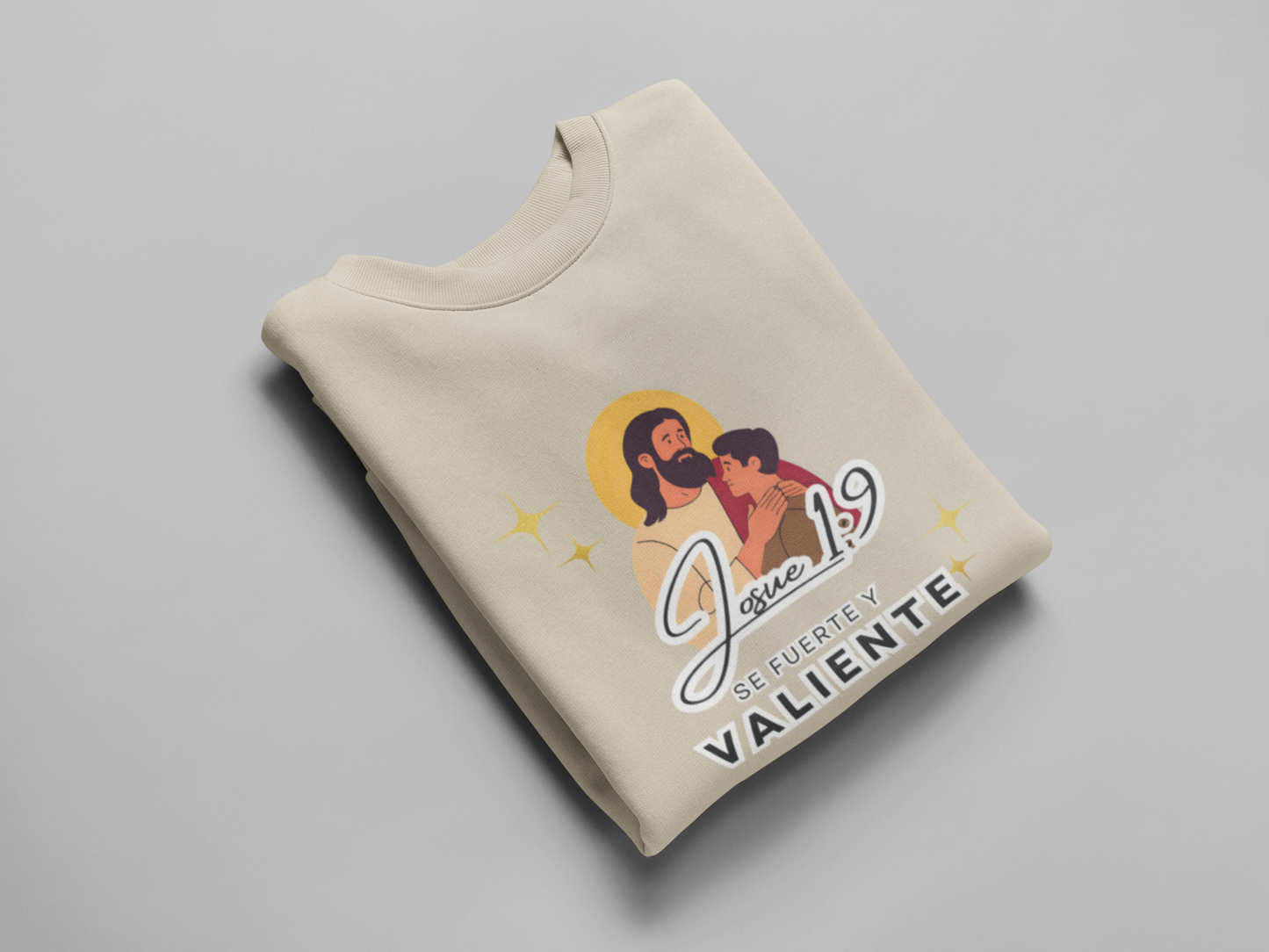 Sudadera con versículo bíblico Josué 1:9 - Se fuerte y valiente