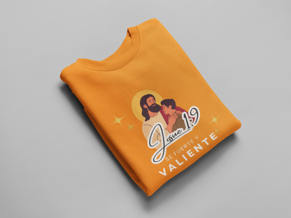 Sudadera con versículo bíblico Josué 1:9 - Se fuerte y valiente