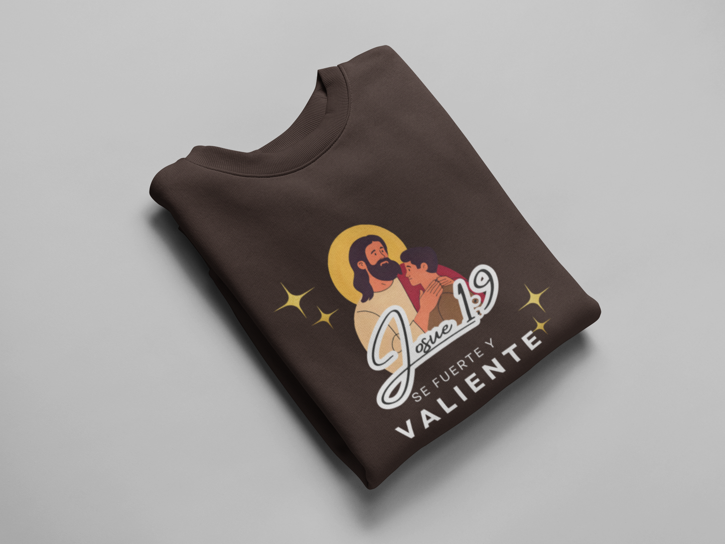 Sudadera con versículo bíblico Josué 1:9 - Se fuerte y valiente