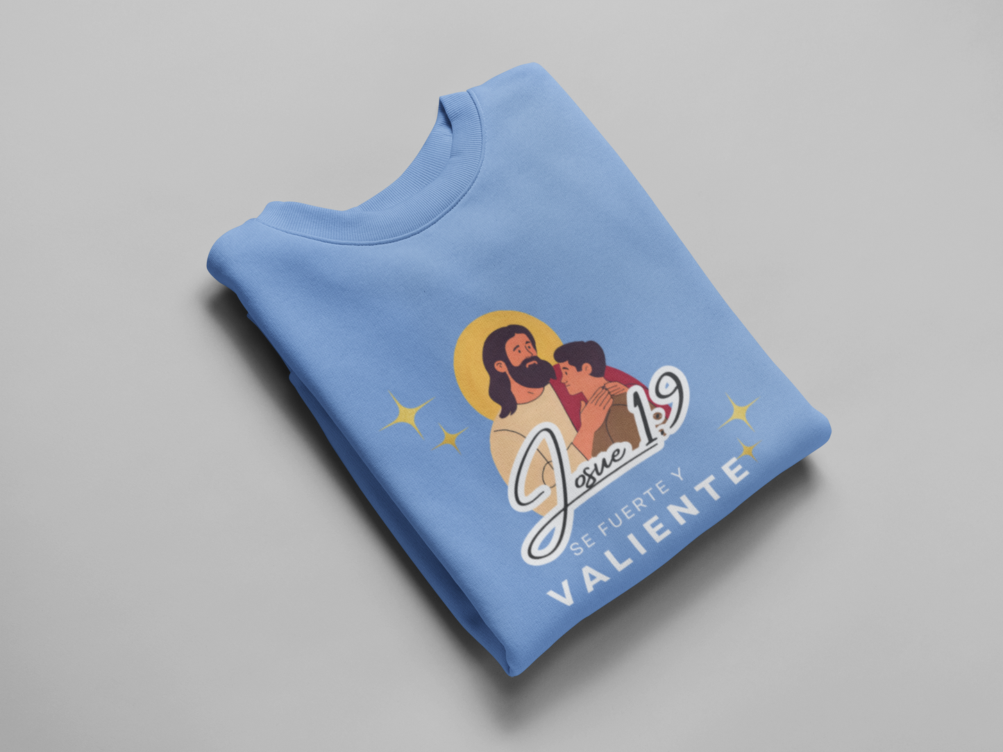 Sudadera con versículo bíblico Josué 1:9 - Se fuerte y valiente