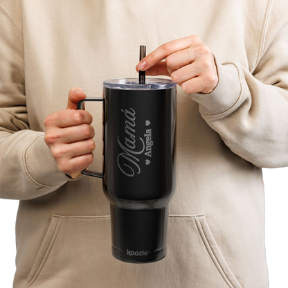 Personalized Insulated Tumbler - 40oz with Lid for Moms