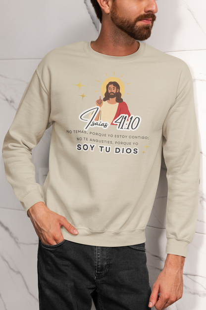 Sudadera con versículo bíblico “Isaías 41:10 – No temas” Fe y Fortaleza en Dios